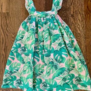 Pink and Green Angel Dear Pleated Sundress with Spaghetti Straps